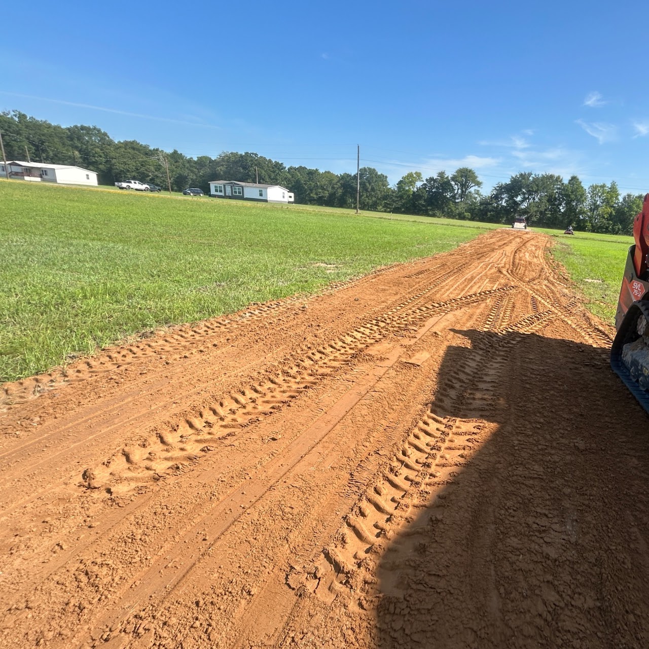Finished gravel driveway